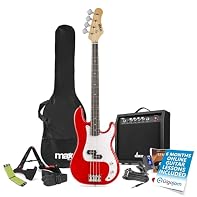 A complete beginner bass guitar solution combining a high-quality full-size bass in a vibrant red finish with a powerful 40W amplifier, gig bag, and essential accessories for instant setup. Cleaning tool with reusable microfibre pads keeps your sound...