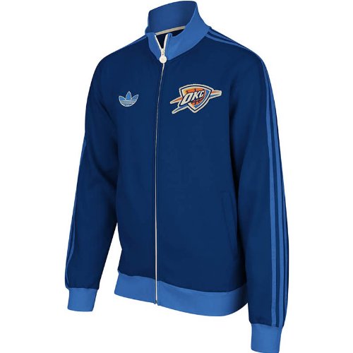 Oklahoma City Thunder Adidas Originals NBA Classics Fleece Track Jacket