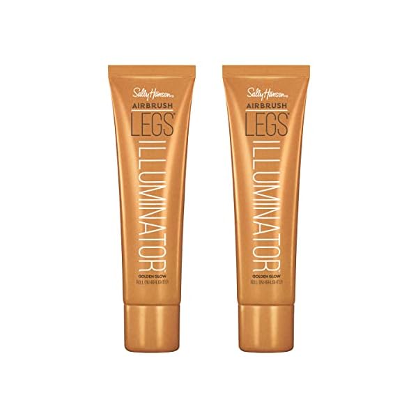 Sally Hansen Airbrush Legs, Illuminator Leg Makeup, Golden Glow 3.3 Oz, Pack of 2