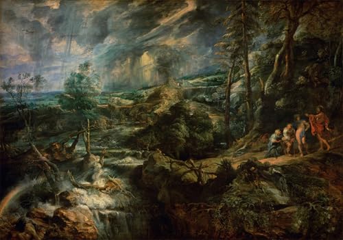 Paysage Philémon et Baucis de Rubens : toile murale pour ambiance élégante