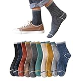 [Yazon] 靴下 メンズ 秋冬 カラフルソックス スポーツ 綿 通気吸汗 10足セット 靴下 おしゃれ カジュアル 冬用 防寒くつした 男性用 ビジネス クルーソックス 春夏秋冬くつ下 滑り止め 24-28cm（ 紳士ギフト）