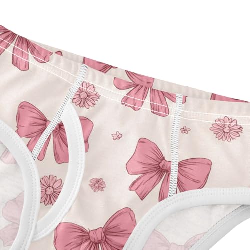Wusikd Cute Pink Bows Floral (2) Boys' Underwear Cotton Boys Briefs Soft Toddler Underwear 2T4