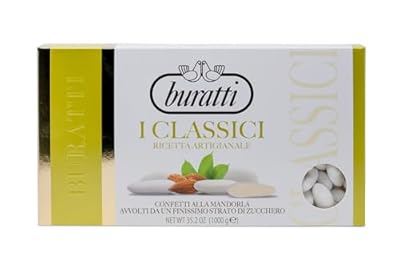 Buratti Confetti Almendras Azucarados Enteras Blanco 1000 g | Ya disponible en tu tienda friki favorita! En mundofriki.es!