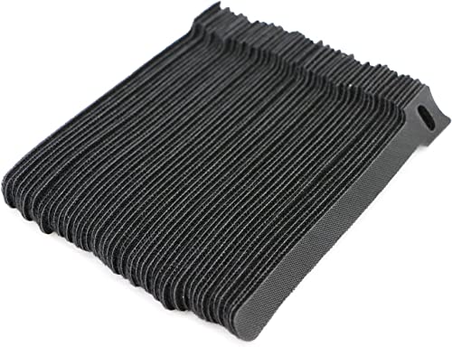 50 unidades de bridas reutilizables ajustables para gestión de cables (6 pulgadas, negras) miniatura 7