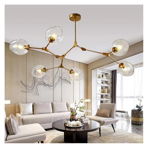 Lustre nordique en branches d'arbre pour éclairer une pièce sombre