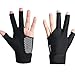 Kisangel Professional Billiard Gloves Non-Slip 3 Finger Cue Glove Elastic Fit for Snooker Pool and Cue Sports