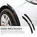MOXRUQ 2-Pack Silicone Wheel Arch Protectors, Self-Adhesive Wheel Tires Eyebrow Strip, Fender Flare Trim Strips, Sporty Eyebrow Style Mudguard Decoration, Universal Fit for Cars (Black)
