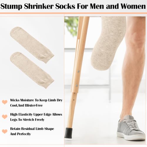 Image of 10 Pcs Prosthetic Stump Shrinkers Amputee Socks Stump Shrinker Prosthetic Limb Socks for Men Women
