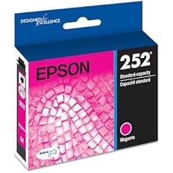 1 of EPSON 252 DURABrite Ultra Ink Standard Capacity Magenta Cartridge (T252320) Works with WorkForce WF-3620, 3640, 7110, 7610, 7620, 7710, 7720, 7210