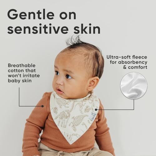 Copper Pearl Baby Bandana Bibs - 4 Pack Soft Cotton Bibs for Drooling & Teething, Absorbent, Adjustable Fit, Many Styles4