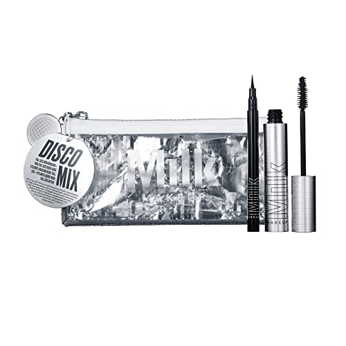 Milk Milkup Disco Mix Eye Kit KUSH Volumizing Black Mascara Boom and KUSH Liquid Waterproof Black Eyeliner Pen Loud - Eye Makeup Gift Set,Longwear,Vegan,Cruelty-Free