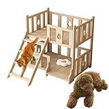Escalier sécurisé : L'escalier robuste permet aux animaux de monter et descendre facilement, ce qui est particulièrement adapté aux animaux âgés souffrant de problèmes articulaires, réduisant ainsi la tension liée à la montée.
