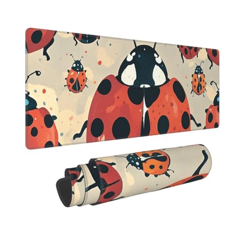 Tapis de souris de jeu motif coccinelles pour embellir votre bureau à la maison