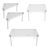 Estos estantes apilables son lo suficientemente elegantes como para mantener en tu banco de cocina, dormitorio o en el baño. Hecho de polipropileno de grado profesional, los estantes no se oxidan ni se astillan y son resistentes, estables y ajustables e ideales para apilar. Fabricado en Brasil.