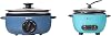 Blue 5 cup rice cooker 1 liter Grains,Oatmeal,Cereals Cooker,Rice Warmer Steamer and Blue 3.5 quart slow cooker SearSauté Stew Pot Stovetop safe Dishwasher Safe