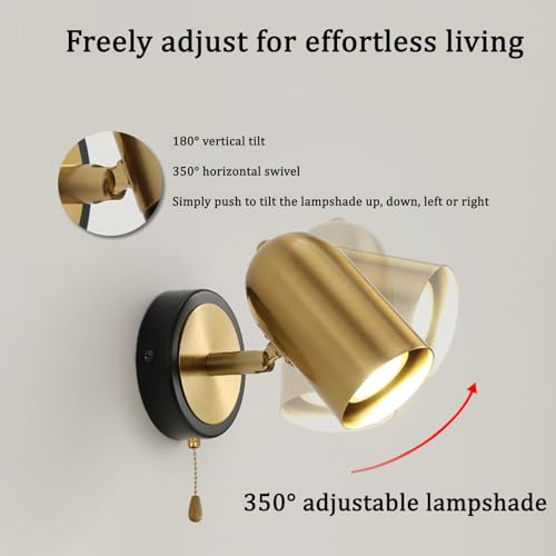 Aplique de pared LED de ángulo ajustable 350 grados para dormitorio 2