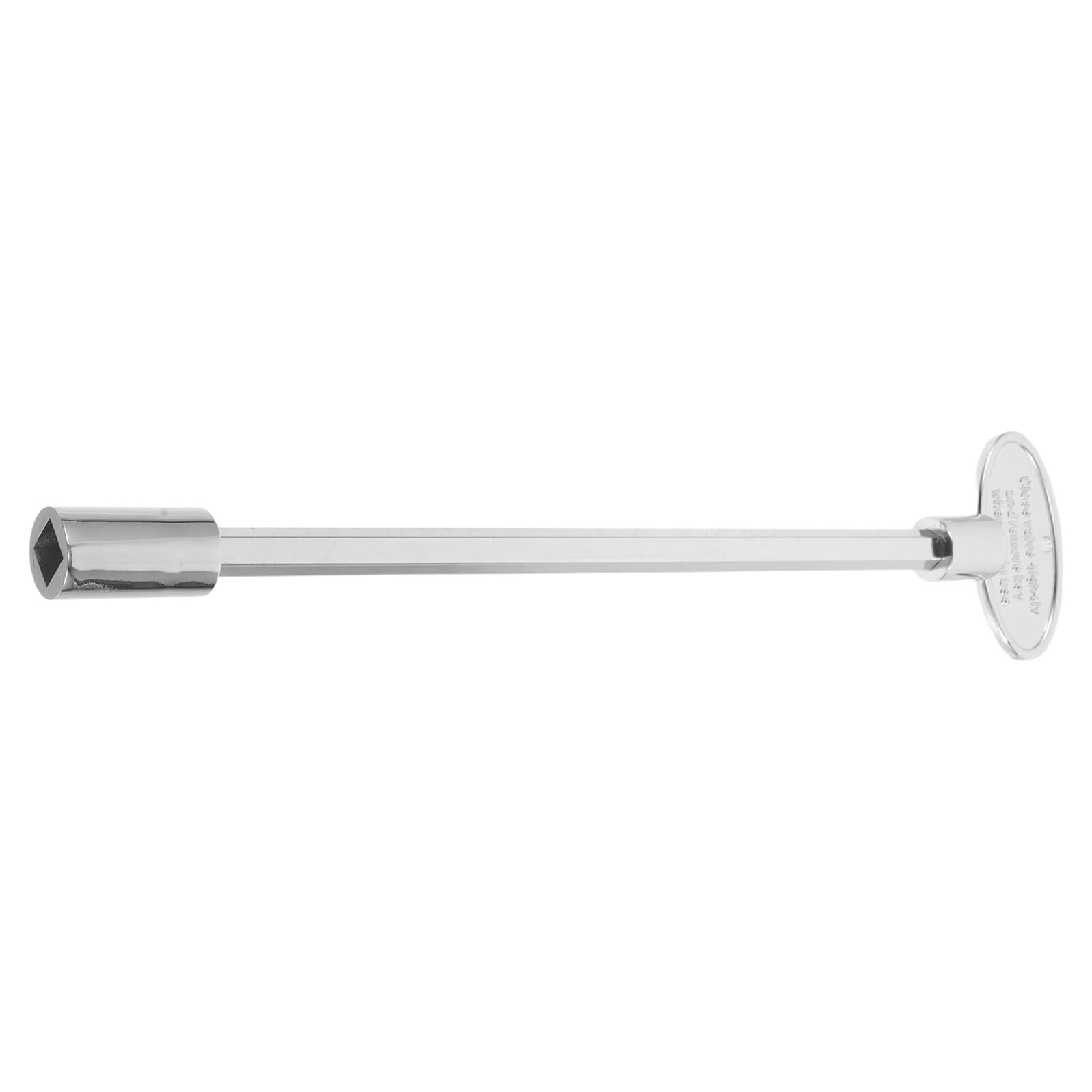 Clé de vanne à gaz 20 cm en métal poli compatible boîtes de compteurs et cheminées