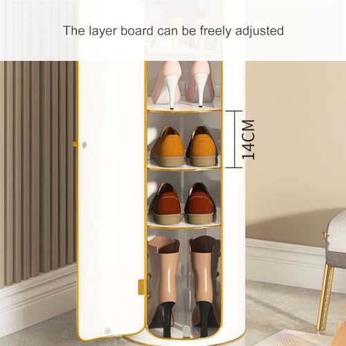 Étagère à chaussures rotative en métal pour optimiser l'entrée - 4