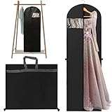 Ventana transparente y cremallera resistente: La ventana transparente facilita el acceso, el almacenamiento y la búsqueda de ropa.