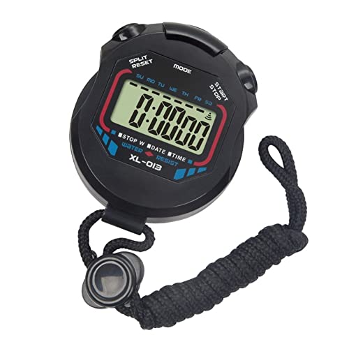 Cocoarm Cronómetro Digital, Temporizador Deportivo Multifunción con Pantalla LCD Grande, Resistente Al Agua, Antigolpes, Antideslizante, para Carreras, Natación, Entrenamiento de Pista