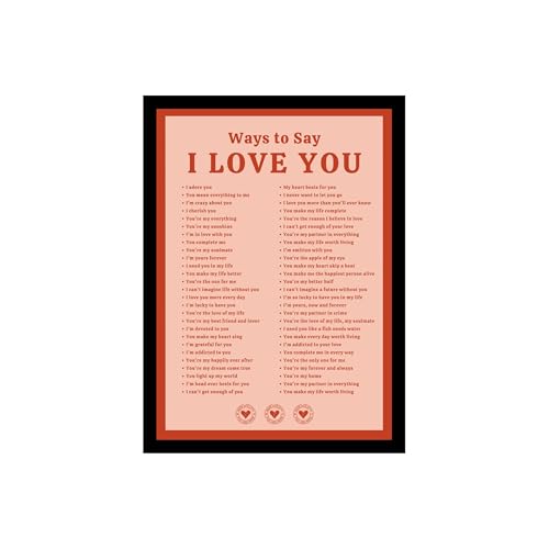 Image of BLINKART Ways To Say I Love You Wall Art Painting Print Design | Aesthetic Wall Decor Photo Artwork Frame Decoration Hanging Home Bedroom Living Room Office Wall Decor | T0028 | 13x10 Inches