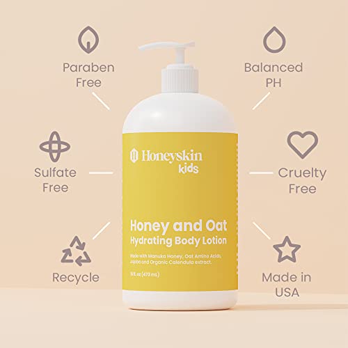 Kids Face Lotion And Body Lotion For Dry Skin - Gentle Baby Lotion And Body And Face Moisturizer For Toddler - Nourishing Body And Face Cream For Sensitive Skin With Calendula And Manuka Honey (16 Oz) #TOP6