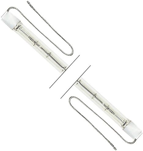 Ushio 1001330 - 1600 Watt Halogen Light Bulb - QIR Heat Lamp - Clear - Metal Sleeve and Wire Leads - 240 Volt