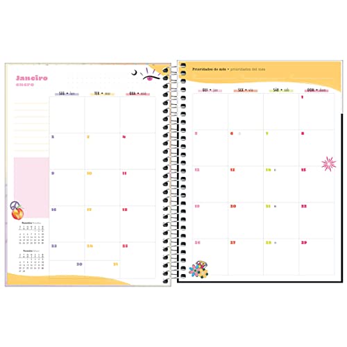 Planner Espiral 17,7 x 24 cm Capricho 2023 - Colorida Normal Is Boring - Tilibra, 622613