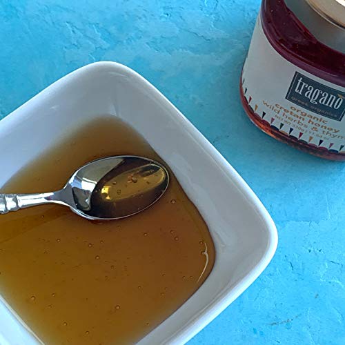 Tragano Greek Organics Cretan Honey - Certified Organic - Wild Herbs & Thyme - Rich In Nutrients & Beneficial Enzymes - Raw, Unfiltered & Cold-Pressed - (330G/11.64Oz) #TOP3