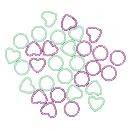 Image of Wonafa 50Pcs Heart-Shaped Metal Stitch Markers,Metal Colorful Crochet Stitch Markers,with Storage Box for Crocheting Clothing Tag DIY Craft Project (Heart-Shaped-50Pcs)