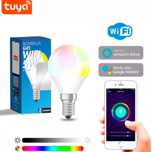 Miniatura 2 de M Ledme - Bombilla Led Inteligente Wifi, Sin Necesidad De Hub, Smarthome , Regulable, 6w 600lm 80w Equivalente, Rgb 2700k-6500k Blanco Frío A Cálido, Compatible Con Alexa Google Home Siri