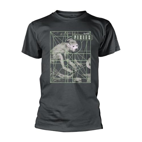 Image of Pixies Unisex Adult Monkey Grid T-Shirt (XXL) (Grey)