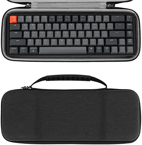 Geekria Shield 65% Compact Keyboard Case, Hard Shell Travel Carrying Bag for 68 Keys Compact Mechanical Gaming Portable Keyboard, Compatible with Keychron k6, RK ROYAL KLUDGE RK68 Keyboard