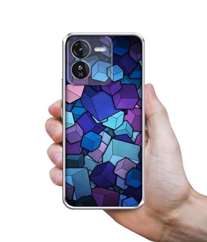 Image of Color Box Design Printed Silicon Soft TPU Back Case Cover for iQOO Z9 5G