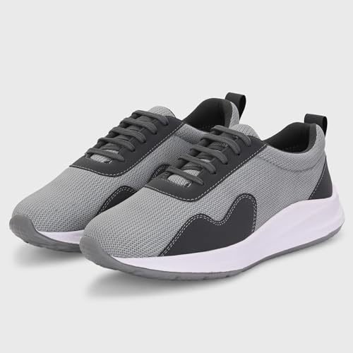 Image of Centrino Platform Sneakers for Men | Casual Shoes for Man Stylish | Chunky Sole Lace-Up Canvas Walking Shoes | Cushioned Insole | Lightweight Breathable Comfortable | Anti-Skid Sole | Mens Shoes New (6820)