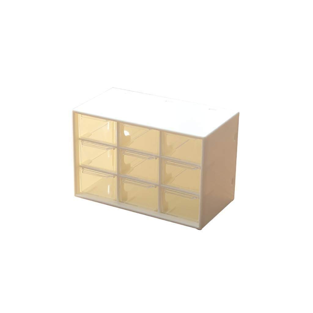 Organizer per ufficio con cassetti in plastica, per piccoli oggetti, trucchi e biglietti da visita, dimensioni medio-grandi, in polipropilene (18 x 10 x 12 cm)