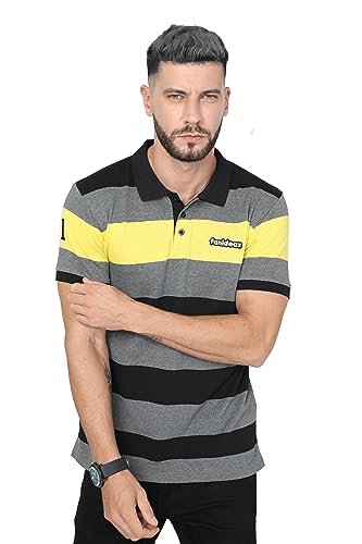 Image of fanideaz Branded Mens Half Sleeve Cotton Striped Polo T-Shirt for Mens || Polo Tshirt for Men || Branded Tshirt for Men