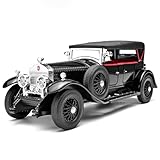 RZAPE Model Car Kits Adults and Boys 1/24 Diecast Cars Phantom Generation Vintage Car Collectibles,Die Cast Metal Pull Back Cars with Lights and Sounds,Toy Cars for Boys Age 3-12（Black）