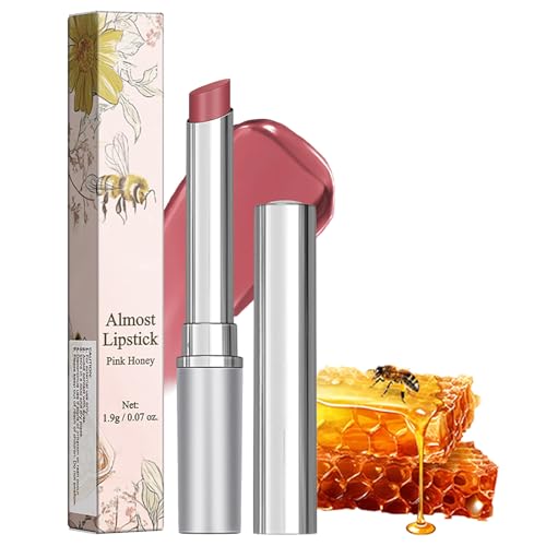 Pink Honey Lipstick - Hydrating Tinted Lip Balm With Creamy Formula, Moisture Shine & Glossy Finish For Dry Lips, Natural Color, 1.9G