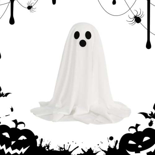 ハロウィン ゴースト デコレーション | ハロウィン 室内用 ライト付き 装飾品 | デスク オーナメント 置物 不気味な 玄関 テーブル ドア 窓 壁用