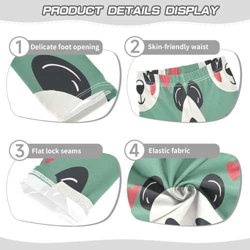 Toddler Girls Leggings Printed Yoga Pants Leggings Pink Heart Panda Head for Kids3