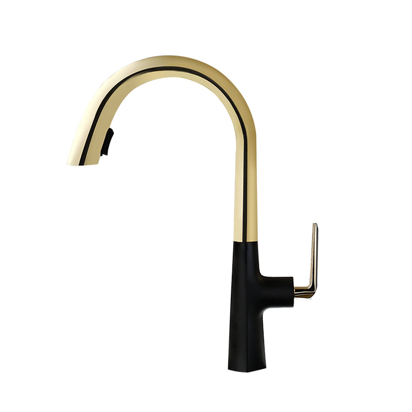 Grifo telescópico extraíble, Grifo Mezclador para Fregadero de Cocina, Grifo Monomando extraíble de Arco Alto, Grifo Giratorio de 360°, Grifo Monomando Moderno con Resort