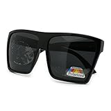 Black Polarized Lens Super Oversized Retro Square Sunglasses Unisex
