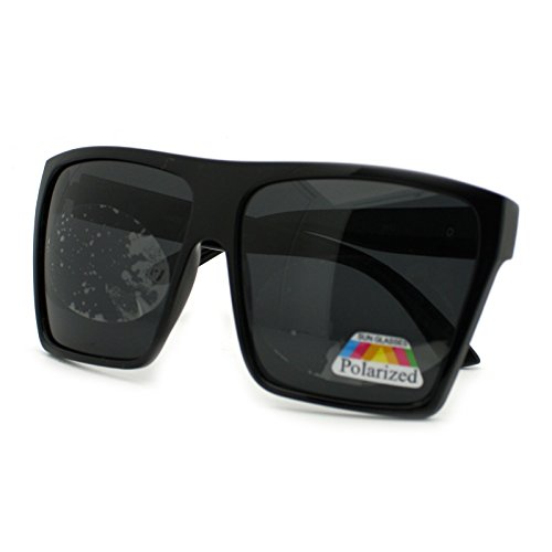 MODA Black Polarized Lens Super Oversized Retro Square Sunglasses Unisex