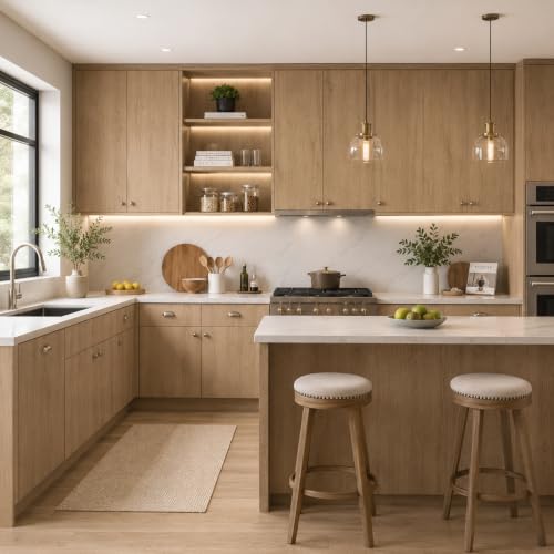 Image of HOME13 Wood Grain Wallpaper Peel and Stick Wood Contact Paper Self Adhesive Removable Thickend Wooden Wall Paper for Cabinets Drawer Shelf Liner Waterproof(24x78 Inch, Natural Oak)