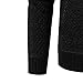 Men's Knit Hooded Lined Casual Sweater Full Zip Baggy Comfort Outdoor Sweater Thick Warm Fall Winter Sweaters (Black,4X-Large)