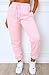 Waitfairy Sweatpants Women - Joggers for Women High Waist Baggy Sweat Pants for Womens Joggers with Pockets Pink XS
