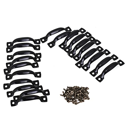 Jewelry Box Case Door Drawer Mini Arched Pull Handle Arched Pull Knob Pack of 20 (Black)