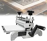 macchine da stampa d'epoca Versatilità multiprocesso: questa macchina per incisione manuale supporta una vasta gamma di tecniche di stampa, tra cui stampa rotocalco, stampa tipografica e stampa a base piatta. Sia che tu stia creando incisioni dettagliate o stampe in rilievo audaci, questa versatile macchina da stampa per incisione ospita lastre di carta, legno e rame, rendendola la scelta ideale sia per principianti che per artisti professionisti