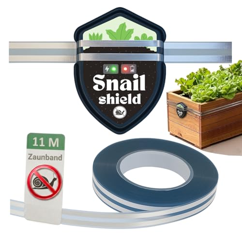 Snail Shield - PRO Schneckenzaun Elektrisch Set für Hochbeet mit 11m Zaunband Schneckenschutz für Gärten Gemüsebeet Pflanzen Einfache Installation verbesserte Software 2026 (Made in EU)